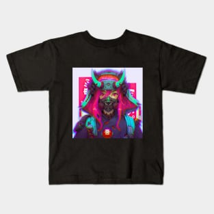 Cyborg Ninja Girl Kids T-Shirt